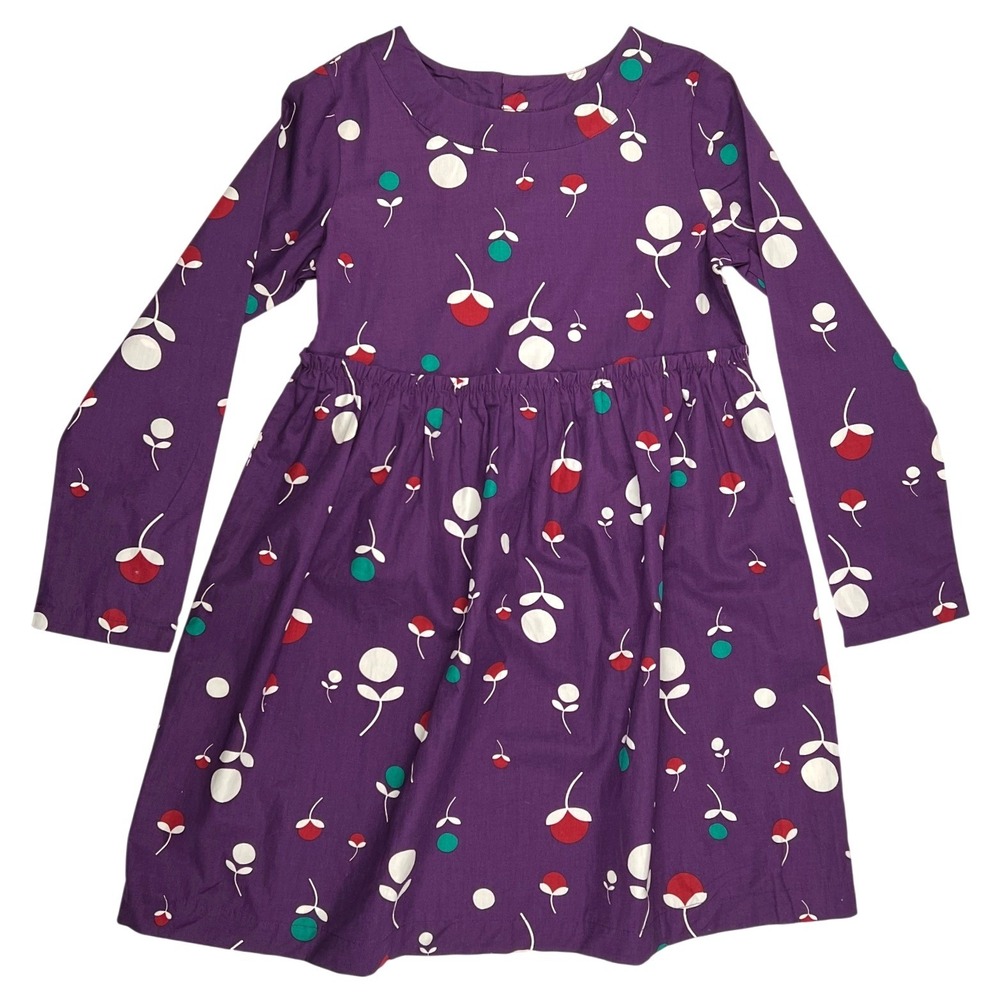 Hanna Andersson Girls Organic Cotton Skater Dress Size 10 Plum Floral Easter NWT